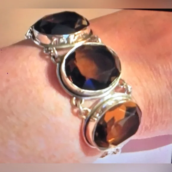 Smokey Topaz 925 Sterling Silver Bracelet